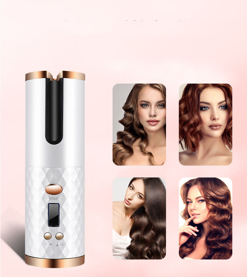 Rechargeable Automatic Hair Curler Women Portable Hair Curling Iron LCD Display Ceramic Curly Rotating Curling Wave Styer Rechargeable Automatic Hair Curler Women Portable Hair Curling Iron LCD Display Ceramic Curly Rotating Curling Wave Styer